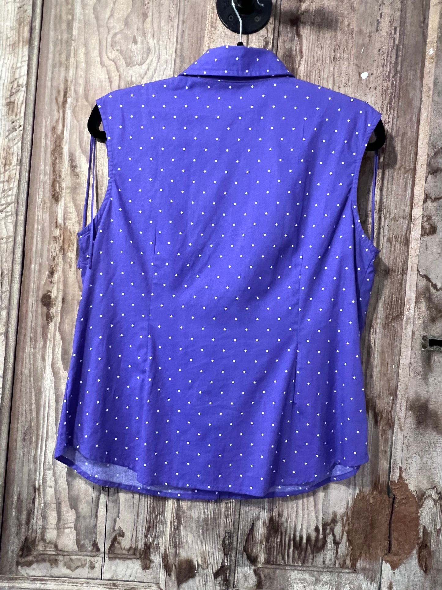 90's Erika Purple Polka Dot Sleeveless Top