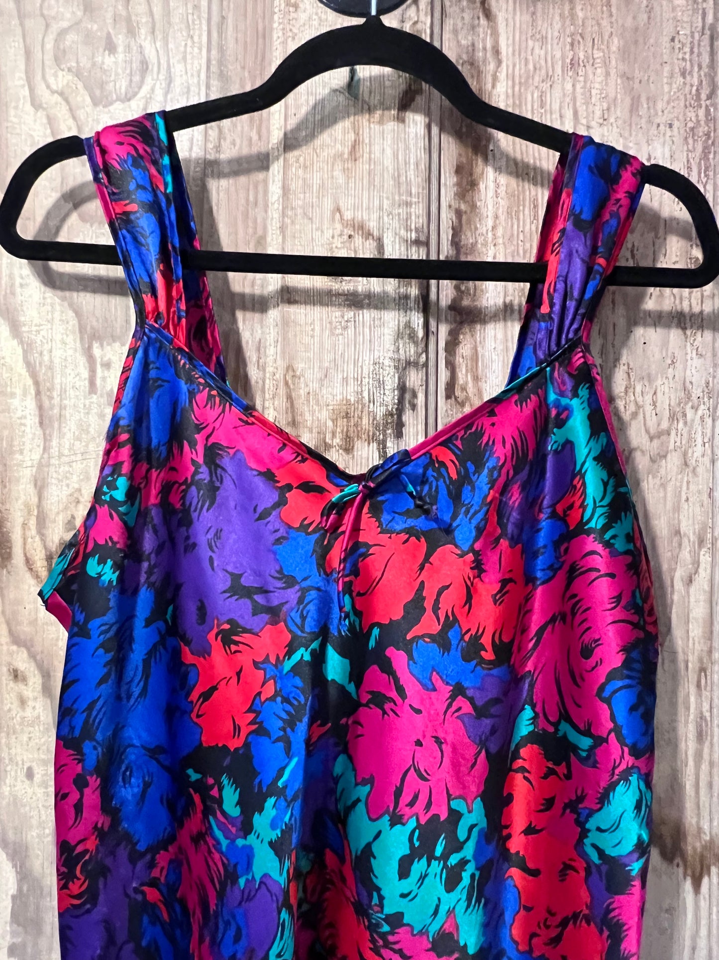 90's Inhibition Silky Floral Slip Dress