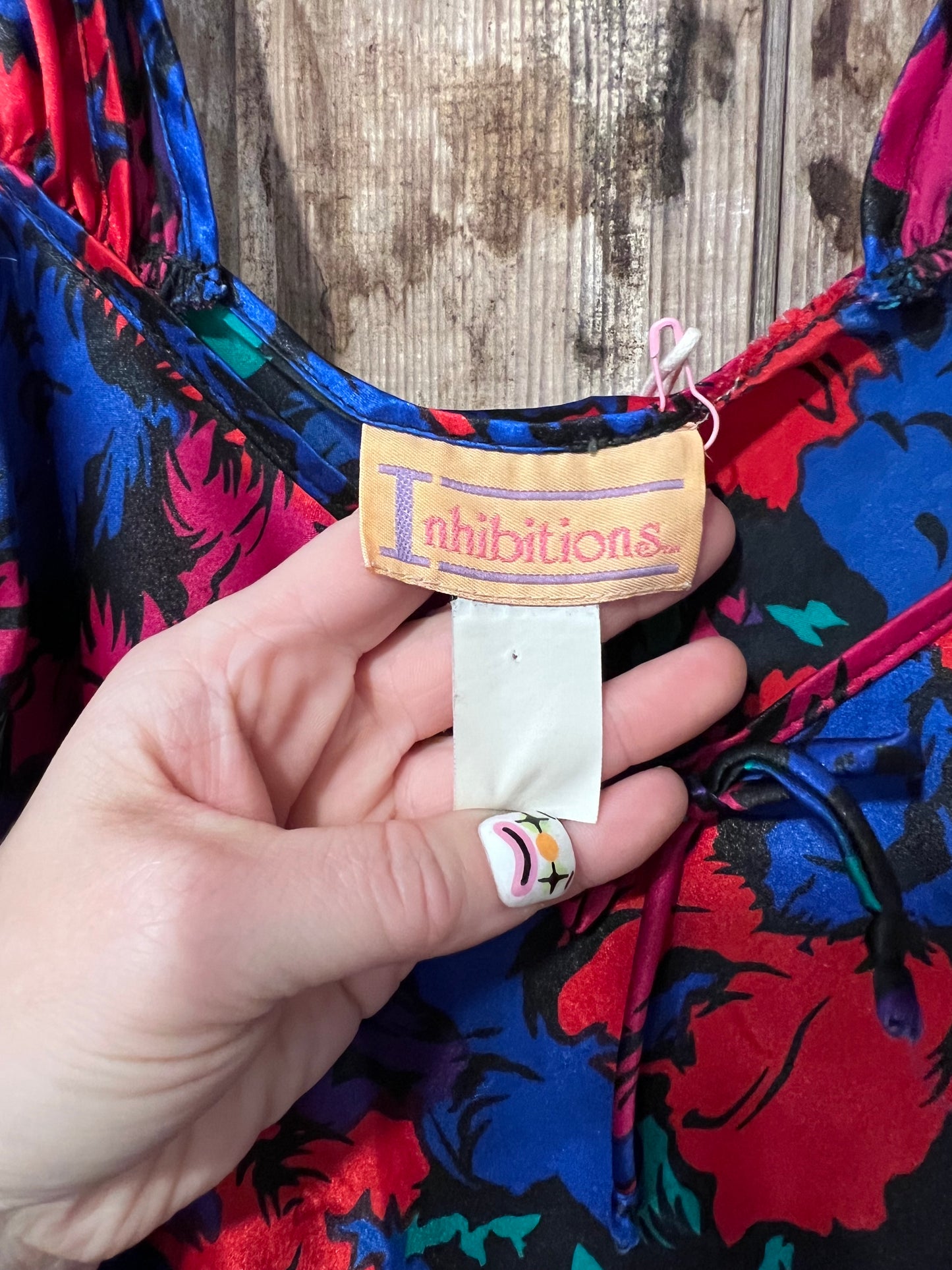 90's Inhibition Silky Floral Slip Dress