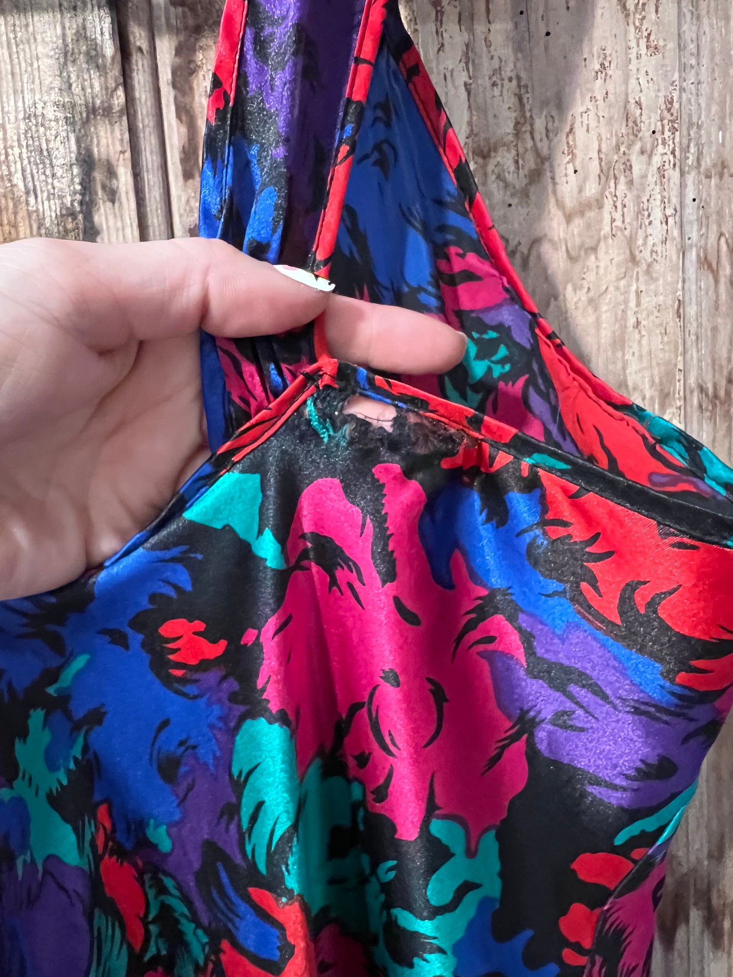 90's Inhibition Silky Floral Slip Dress