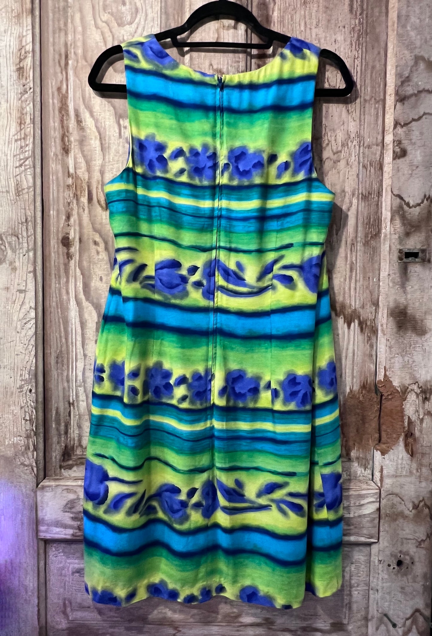90's S.L. Fashions Colorful Sleeveless Dress