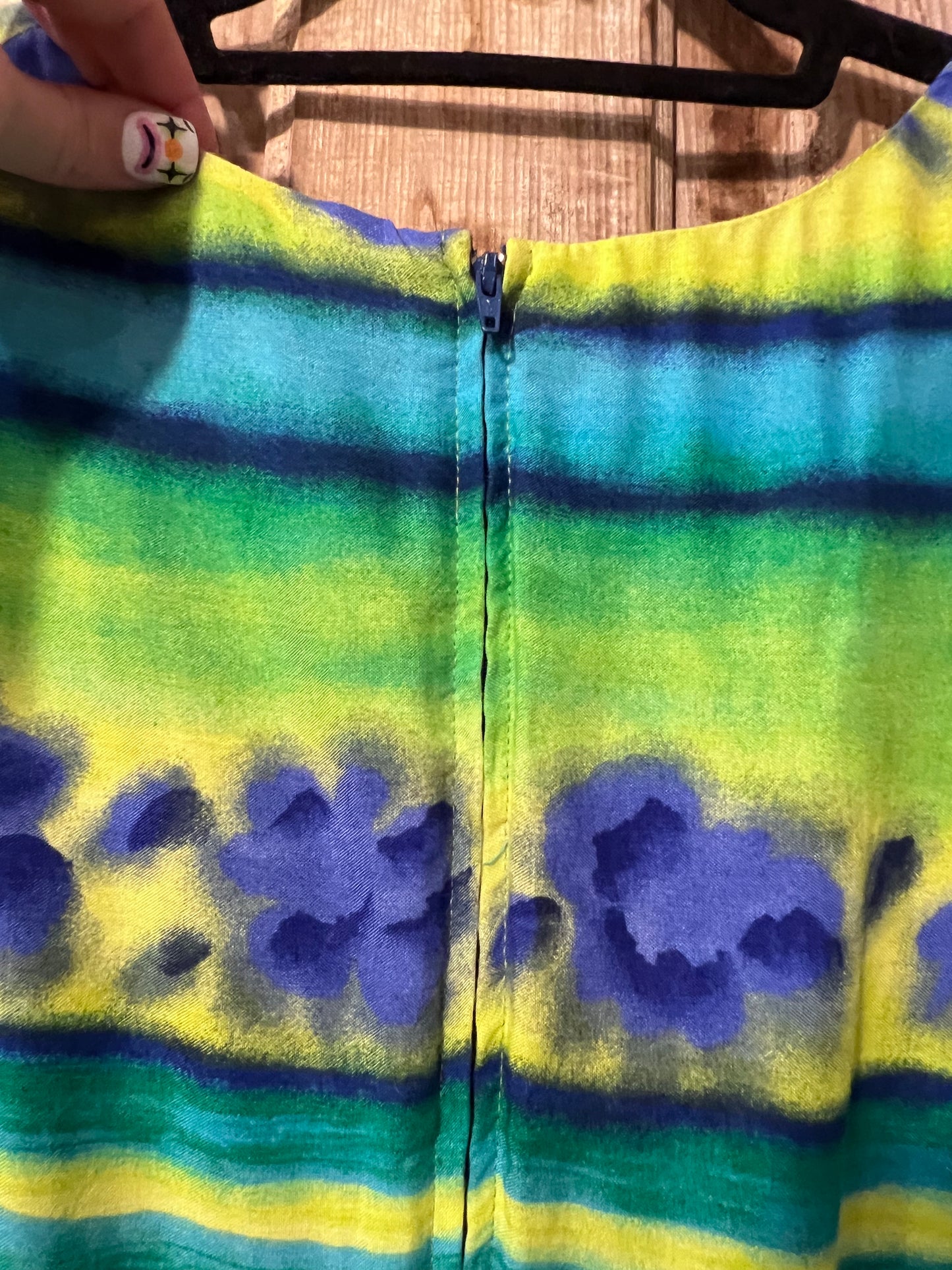 90's S.L. Fashions Colorful Sleeveless Dress