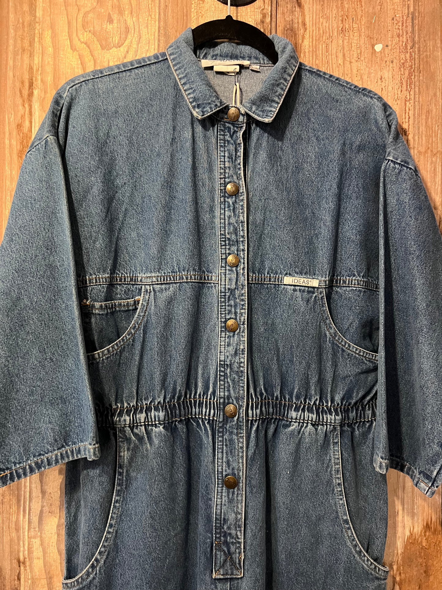 90's IDEAS Denim Button Up Jumpsuit