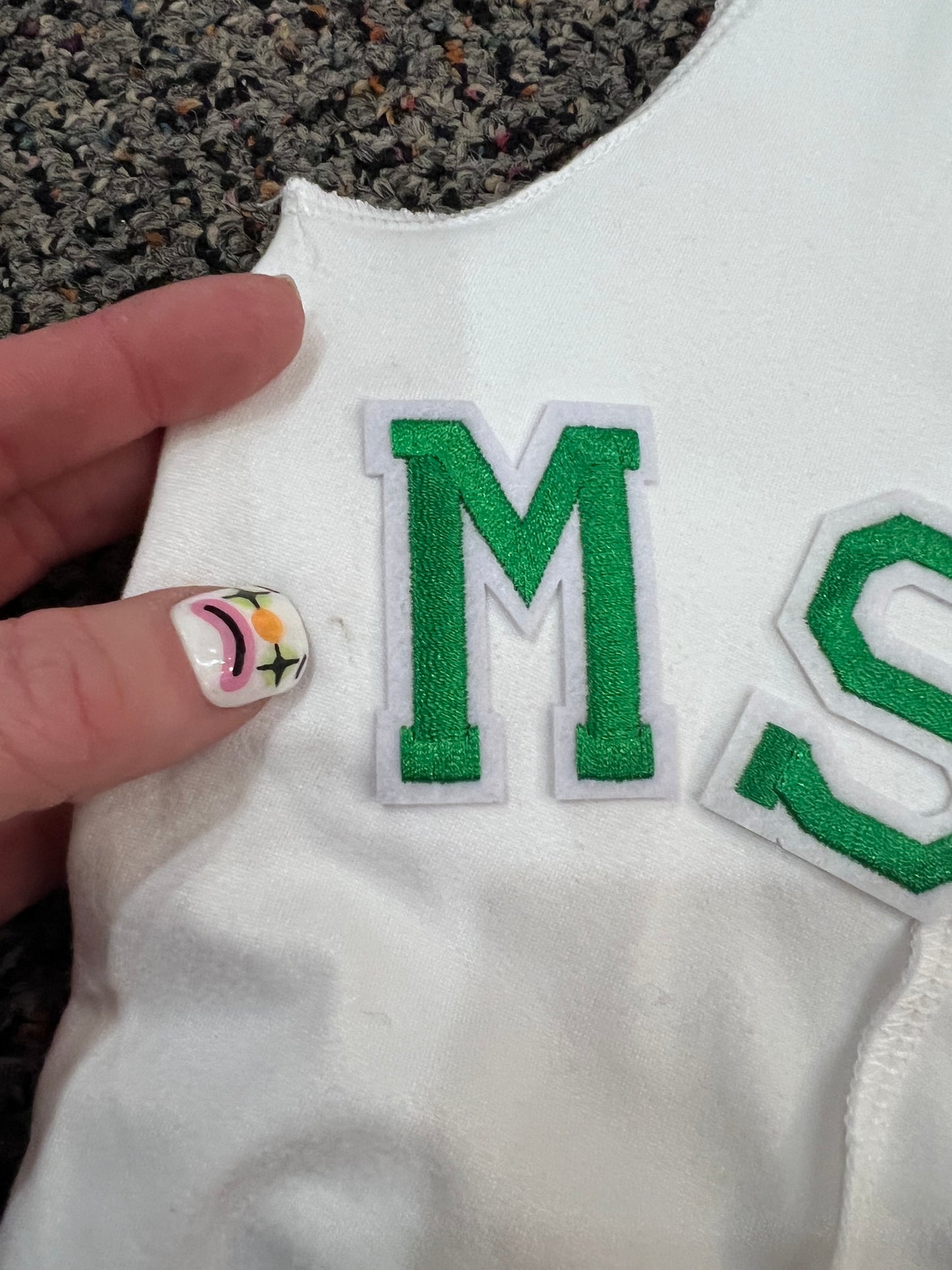 Y2K MSU Tie Front Cropped Tank Top
