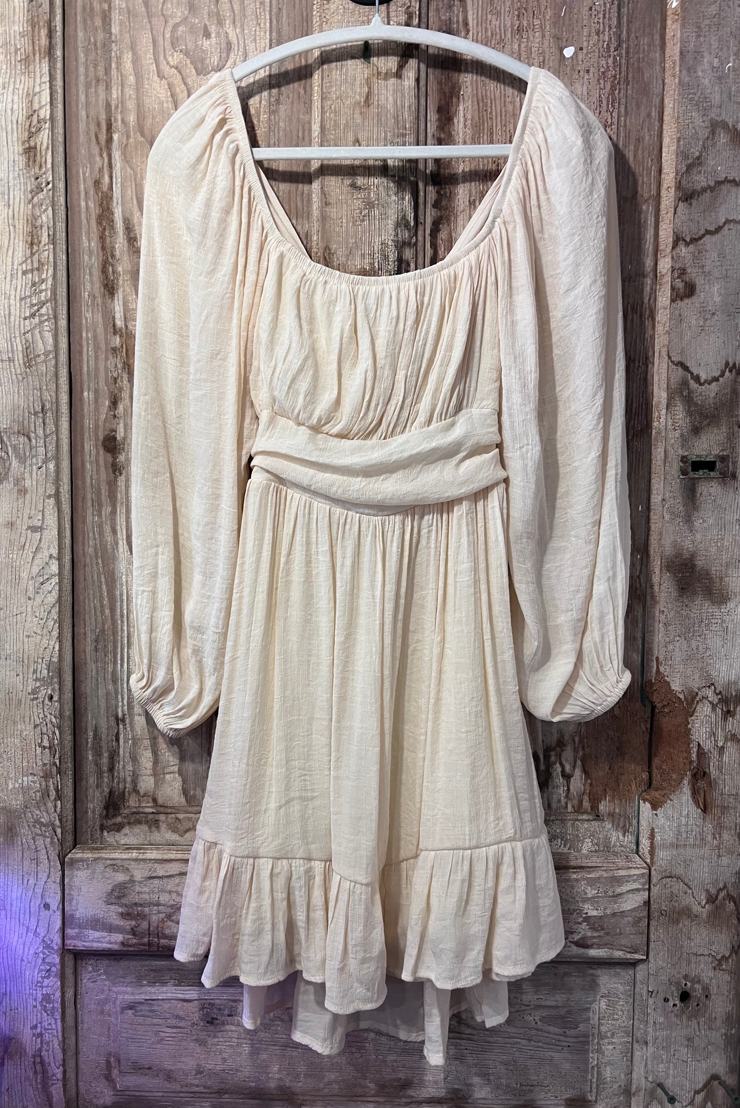 Y2K Pale Yellow Flowy Dress