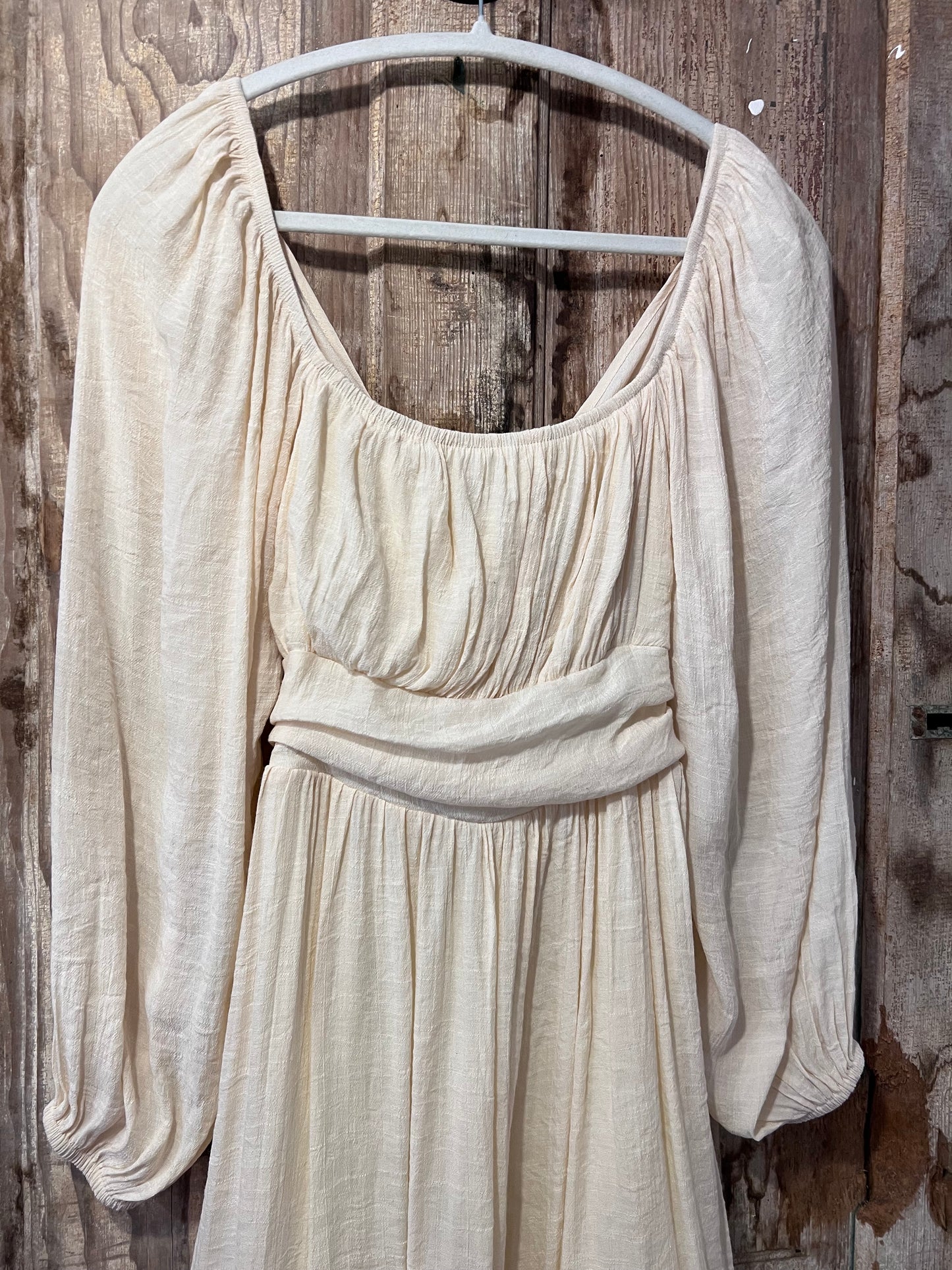 Y2K Pale Yellow Flowy Dress