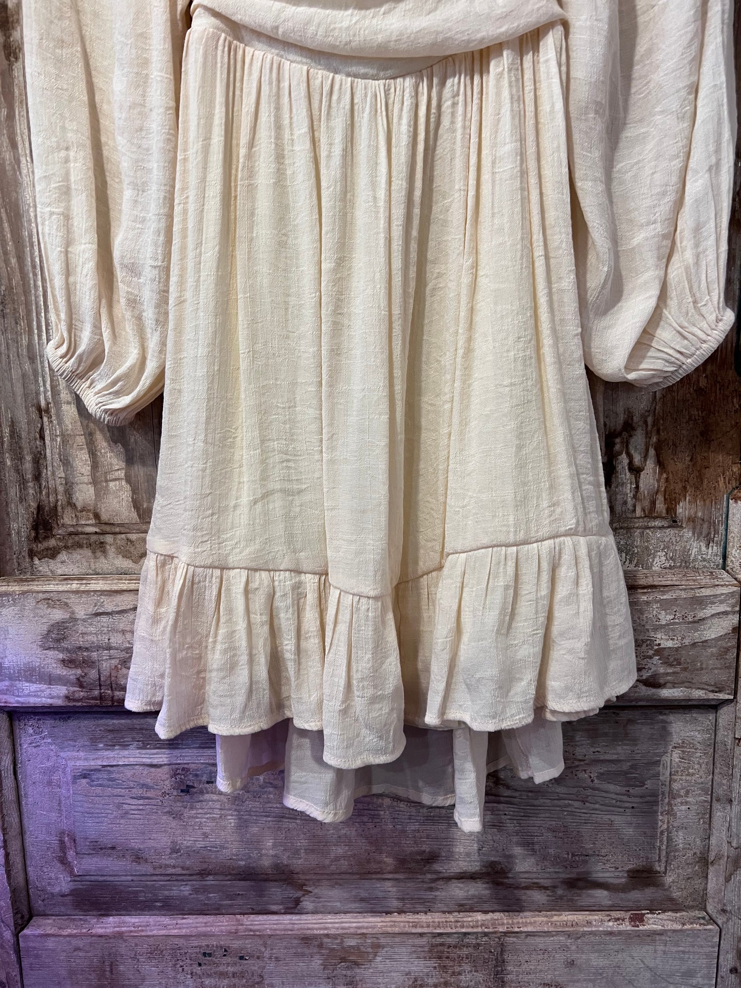 Y2K Pale Yellow Flowy Dress