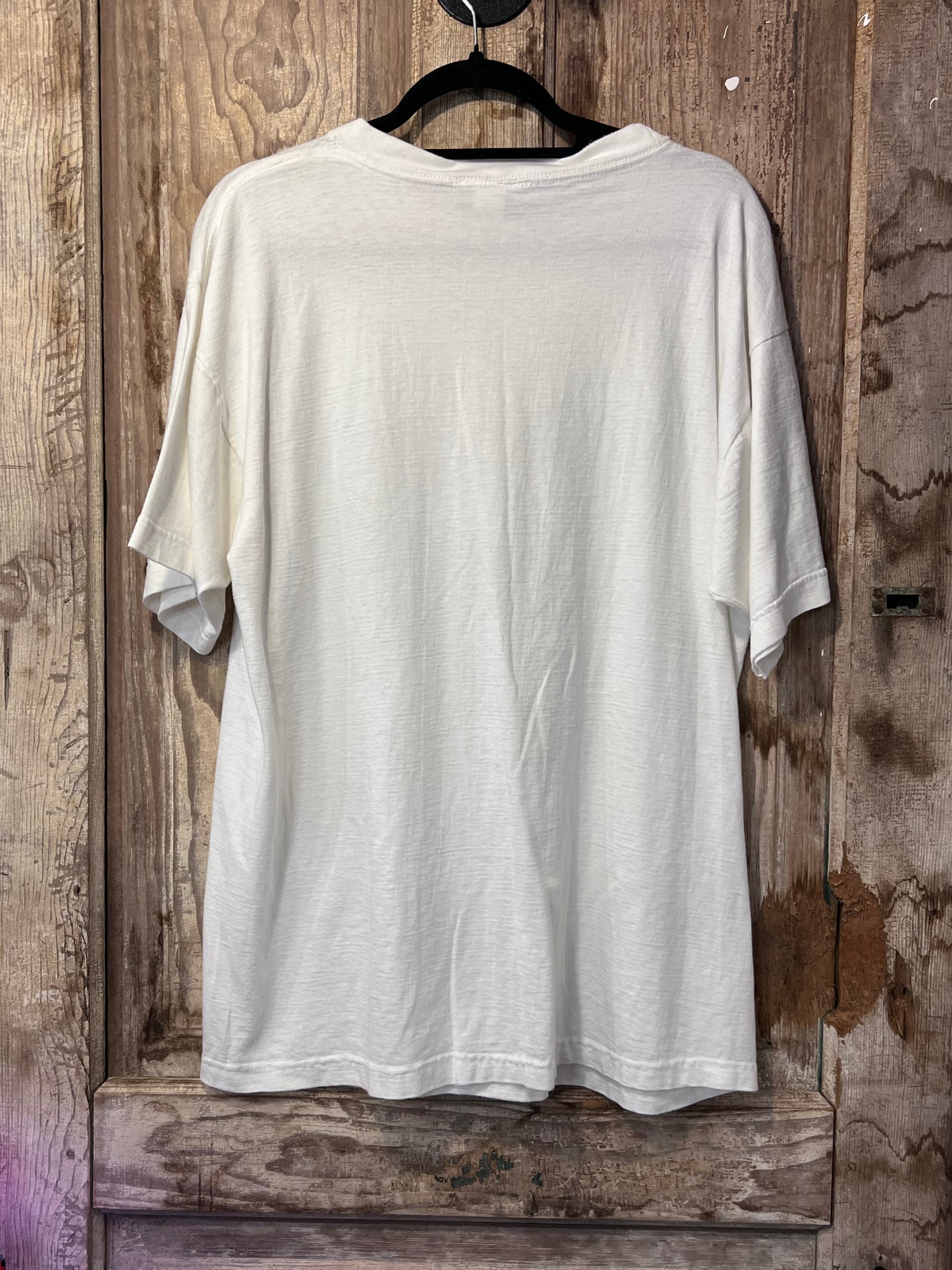 80's/90's White + Gold Shell T-Shirt