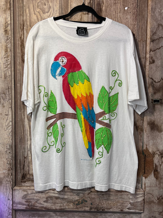 1992 White Parrot Shimmery T-Shirt