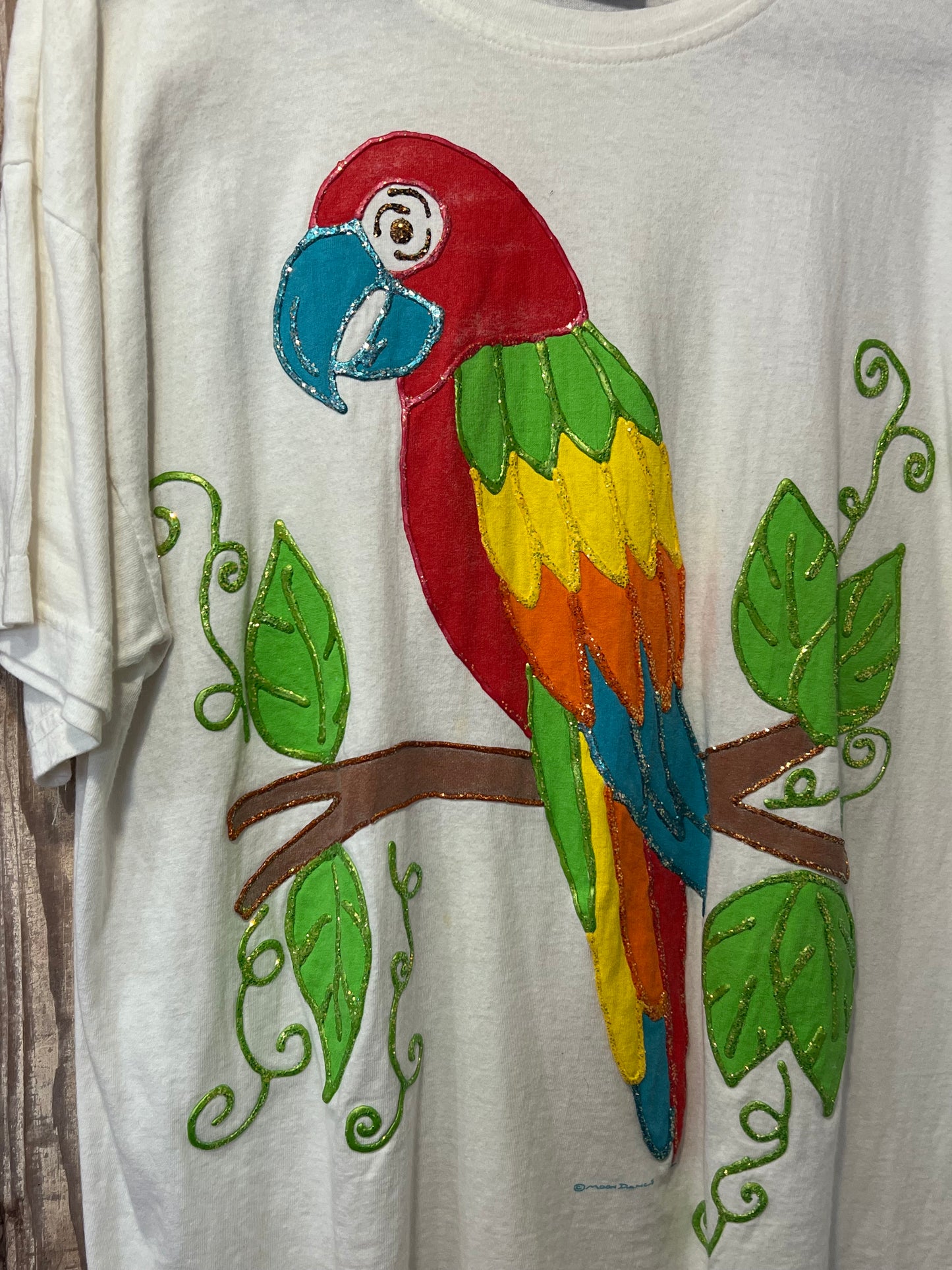 1992 White Parrot Shimmery T-Shirt