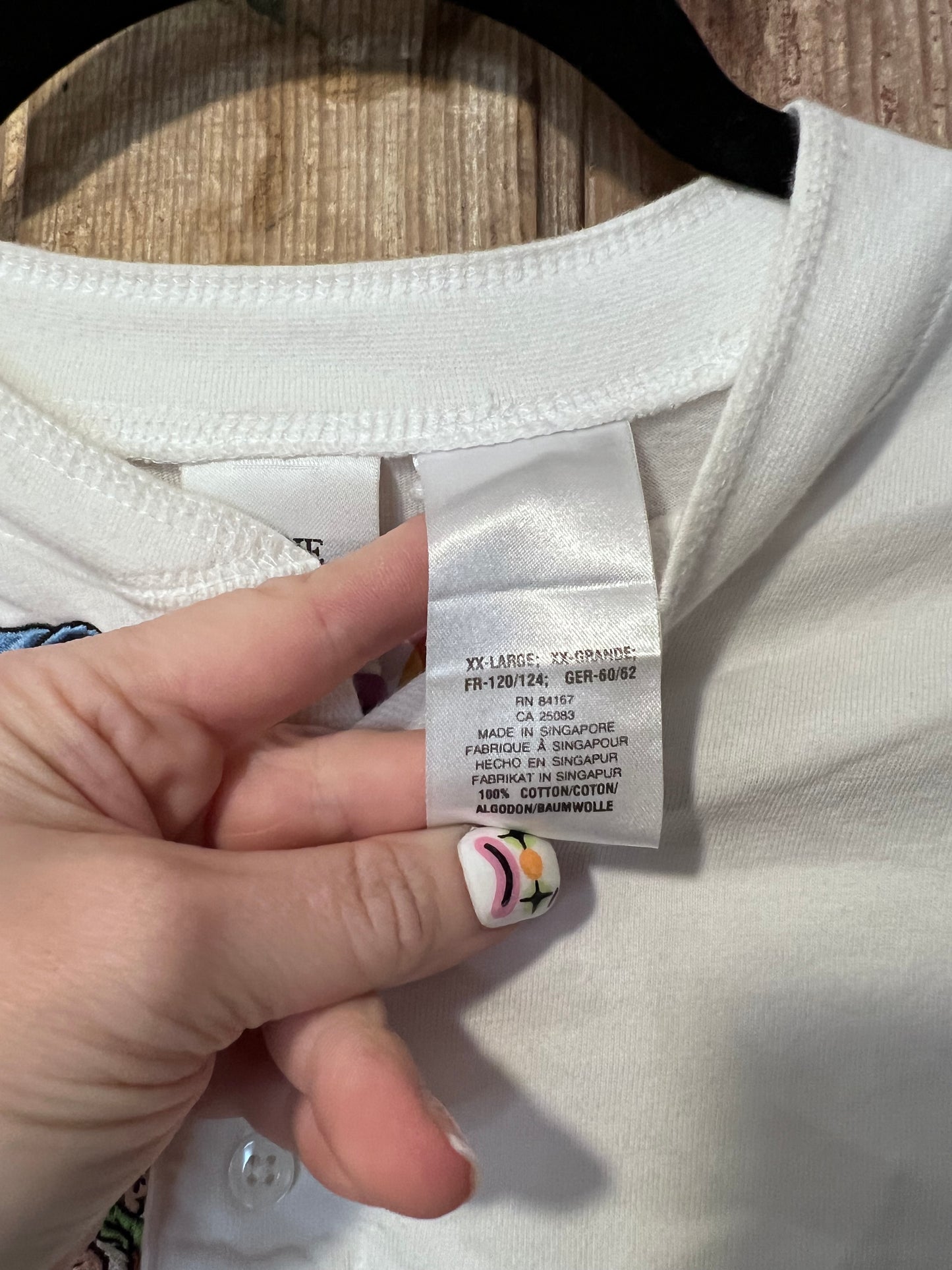 90's 7 Dwarfs Embroidered Henley Sleep Shirt