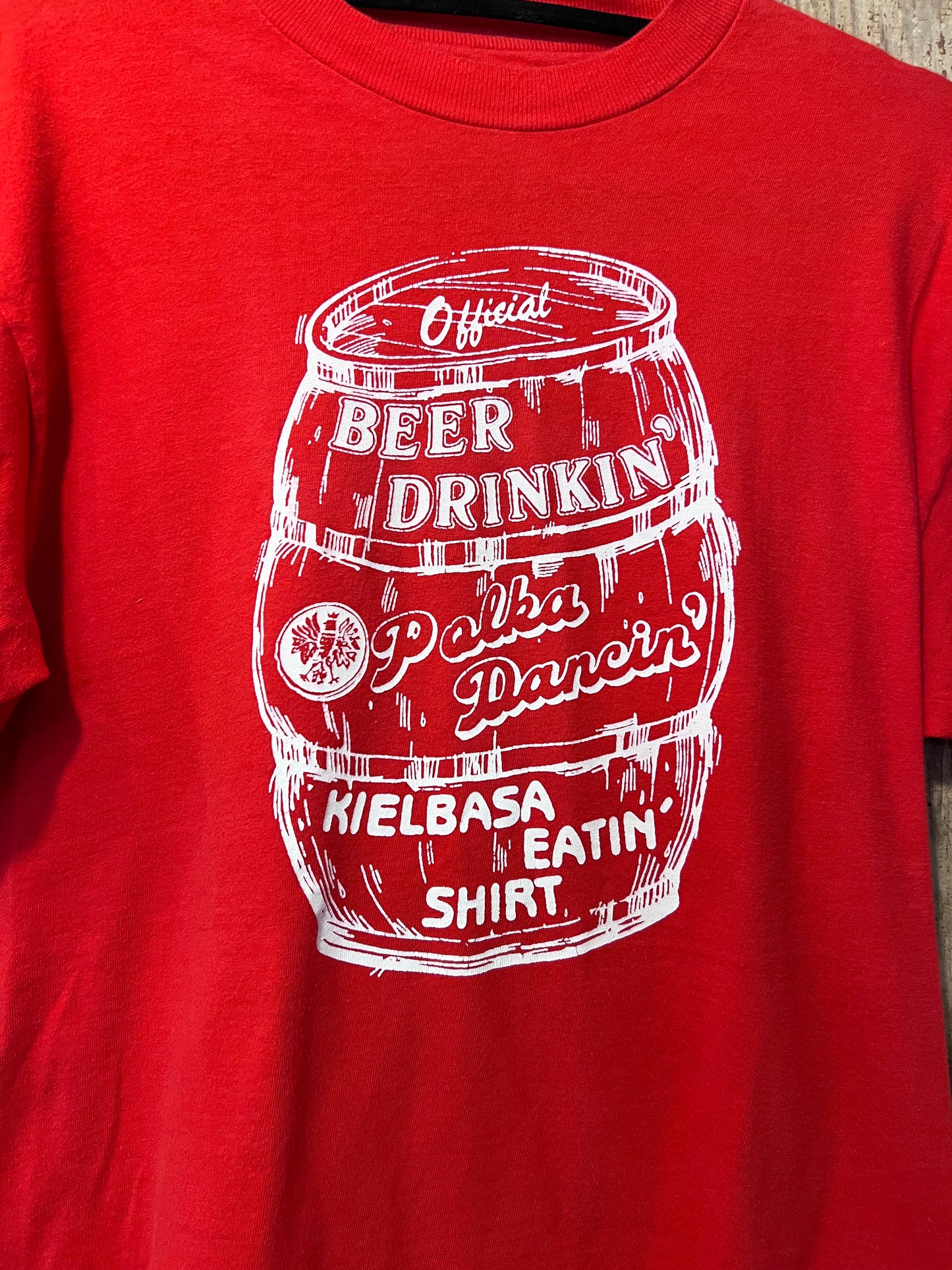 80's/90's Red Beer Drinking T-Shirt
