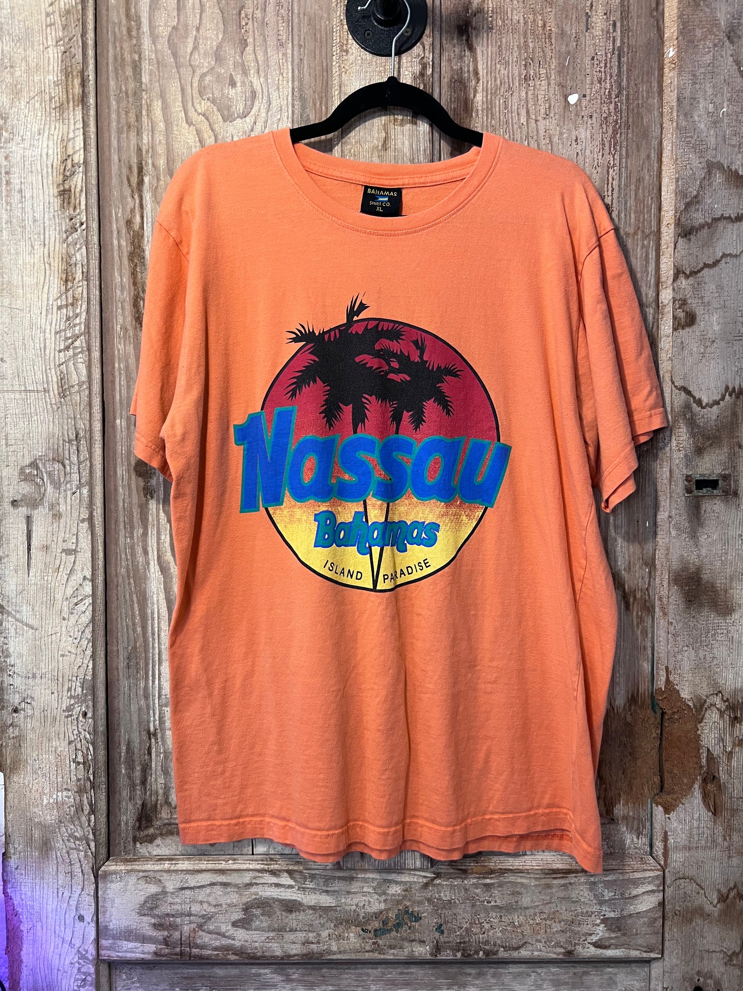 Y2K Orange Bahamas Graphic T-Shirt