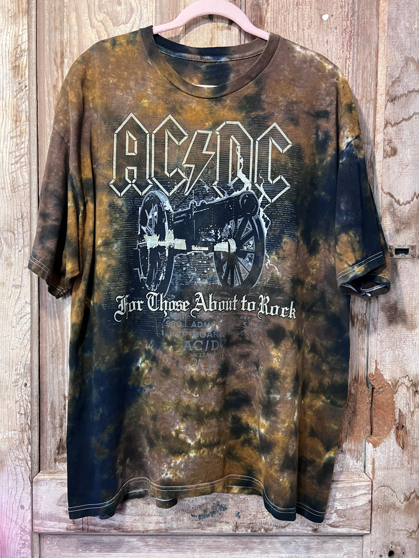 Y2K ACDC Dark Tie Dye T-Shirt