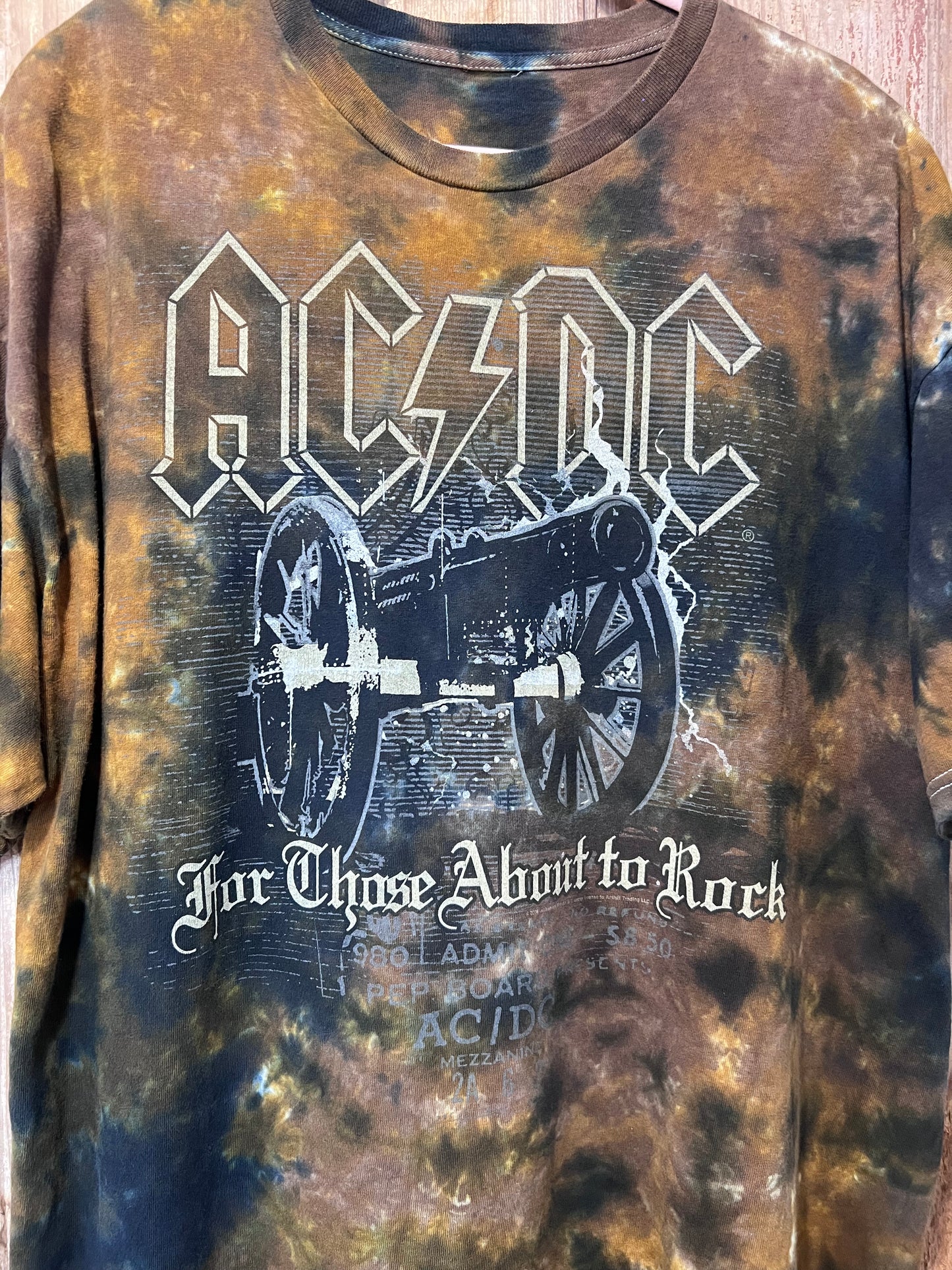 Y2K ACDC Dark Tie Dye T-Shirt