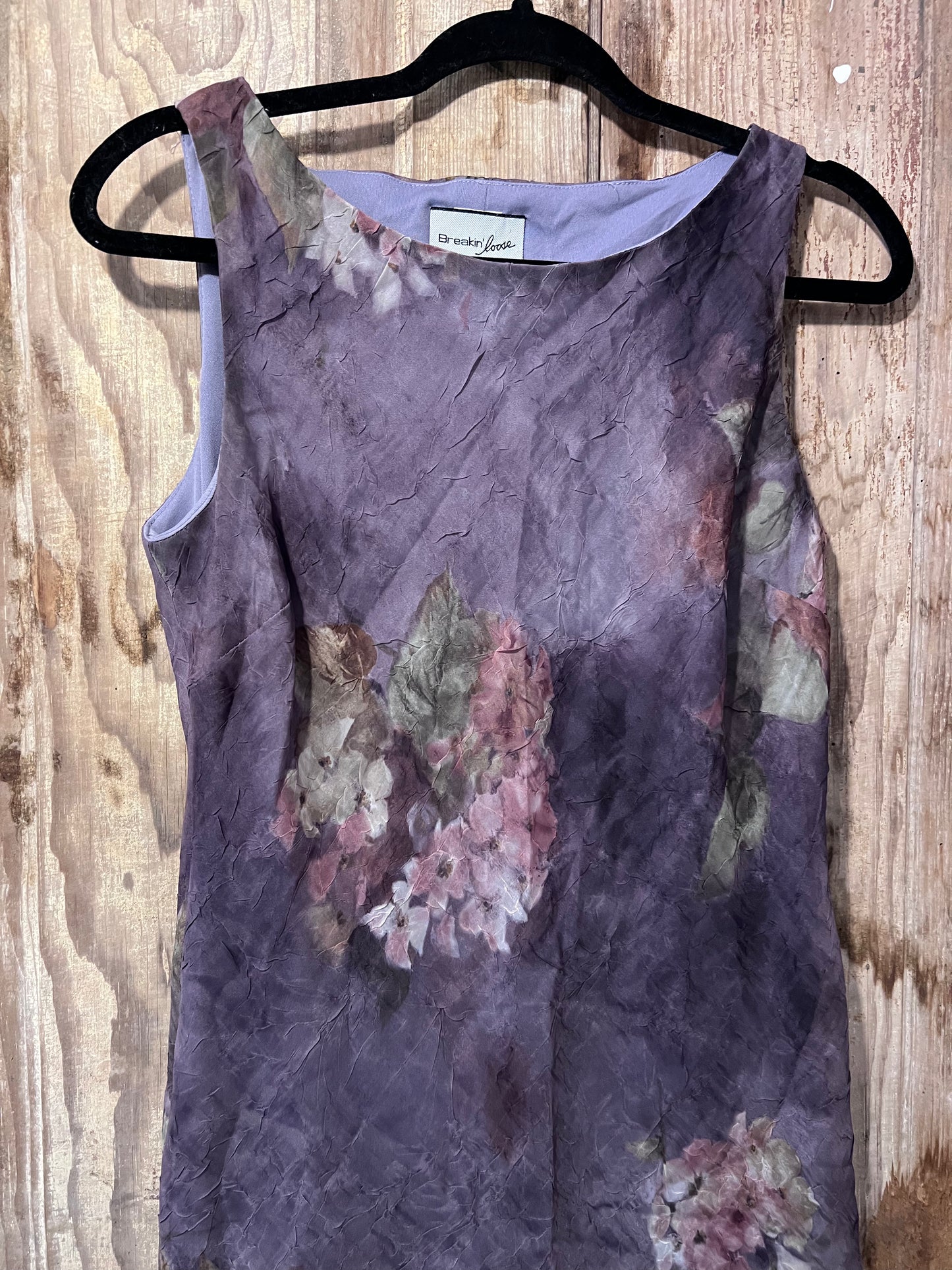90's/Y2K Breakin' Loose Purple Sleeveless Floral Dress