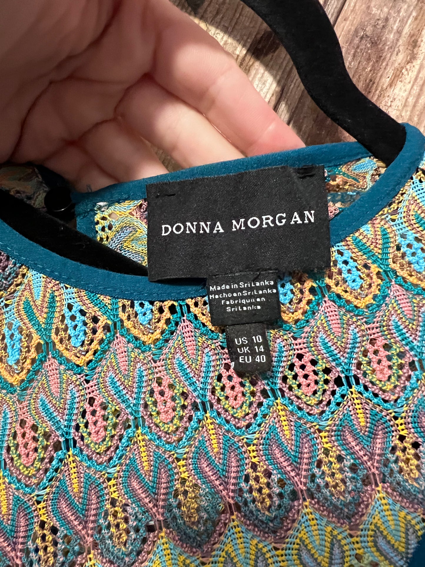 Y2K Donna Morgan Colorful Sleeveless Knit Dress