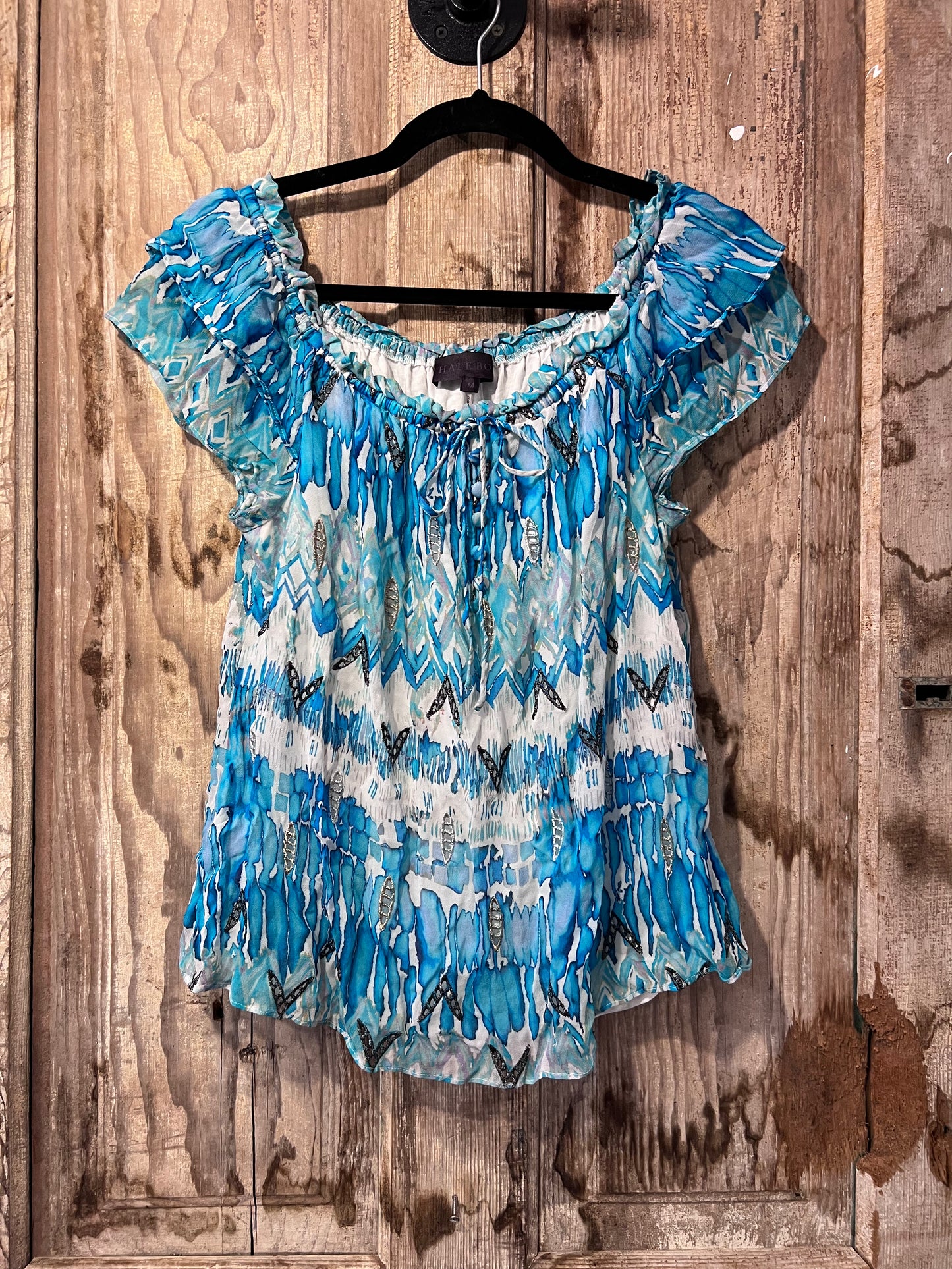 Y2K Hale Bob Colorful Flowy Blouse