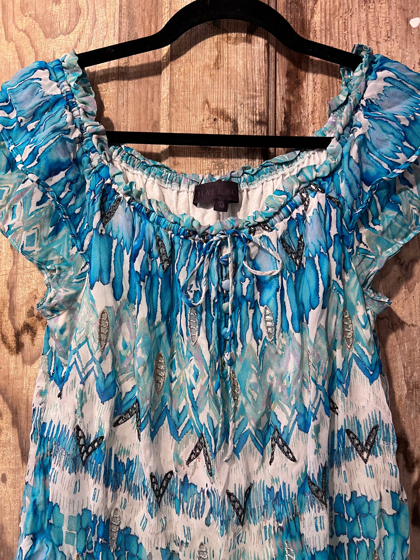 Y2K Hale Bob Colorful Flowy Blouse
