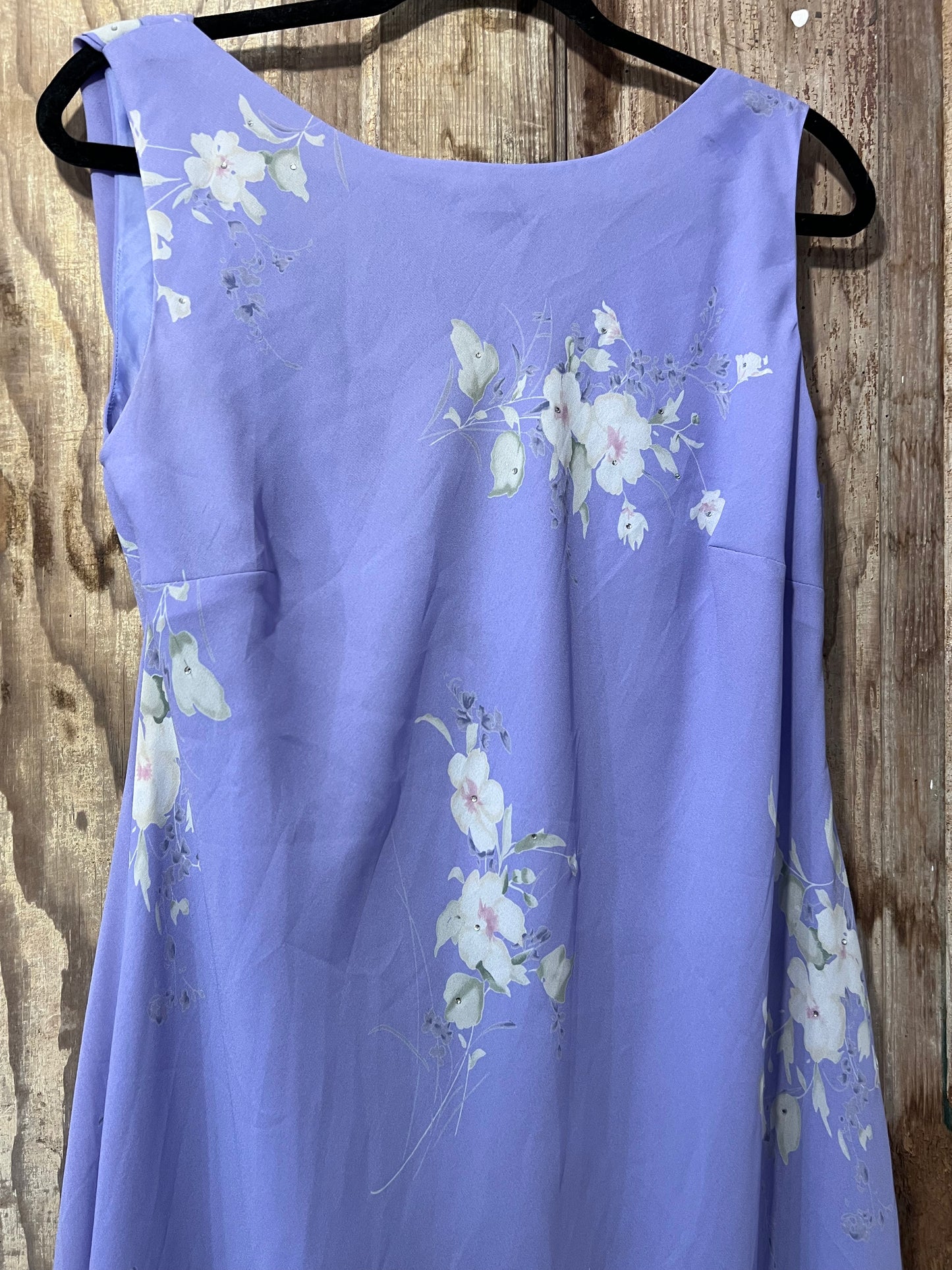 90's/Y2K Purple Floral Sleeveless Dress