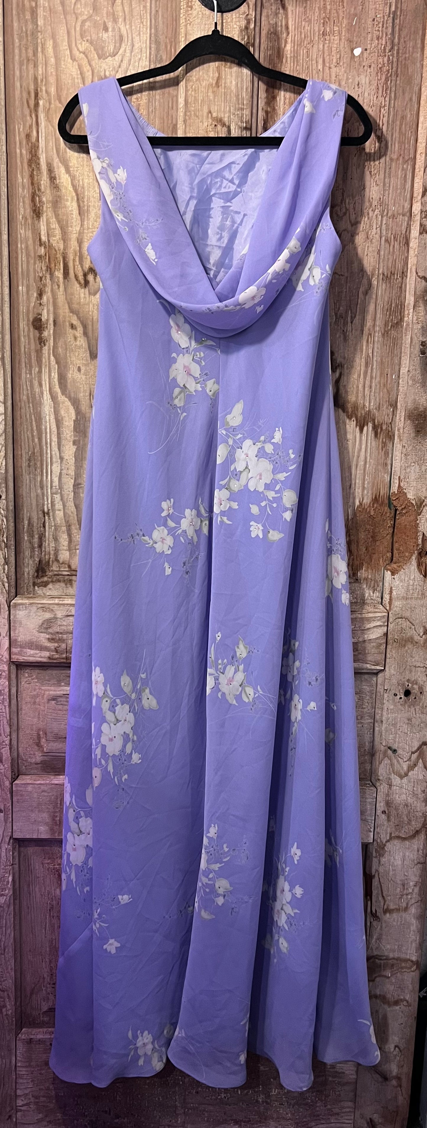 90's/Y2K Purple Floral Sleeveless Dress