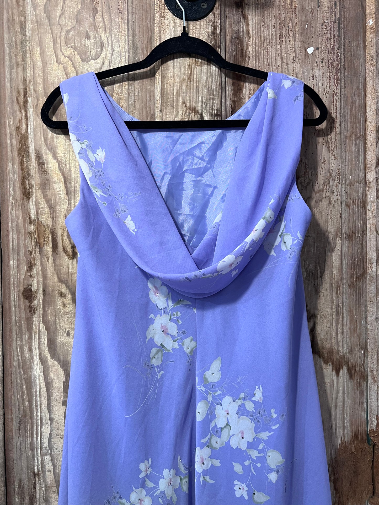 90's/Y2K Purple Floral Sleeveless Dress