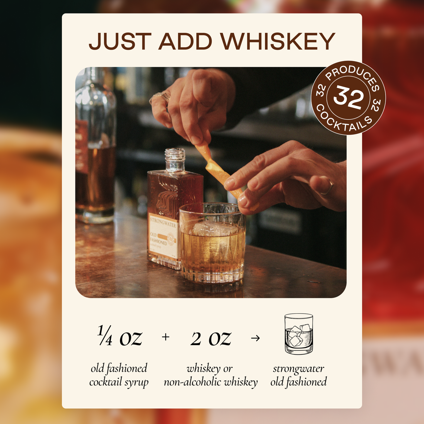 Old Fashioned Cocktail Mixer Syrup