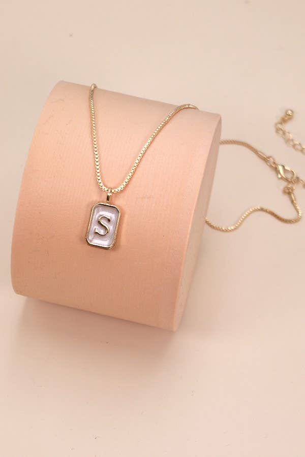 MONOGRAM INITIAL CHARM NECKLACE
