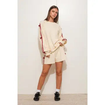 Velvet Bow Sweartshirt