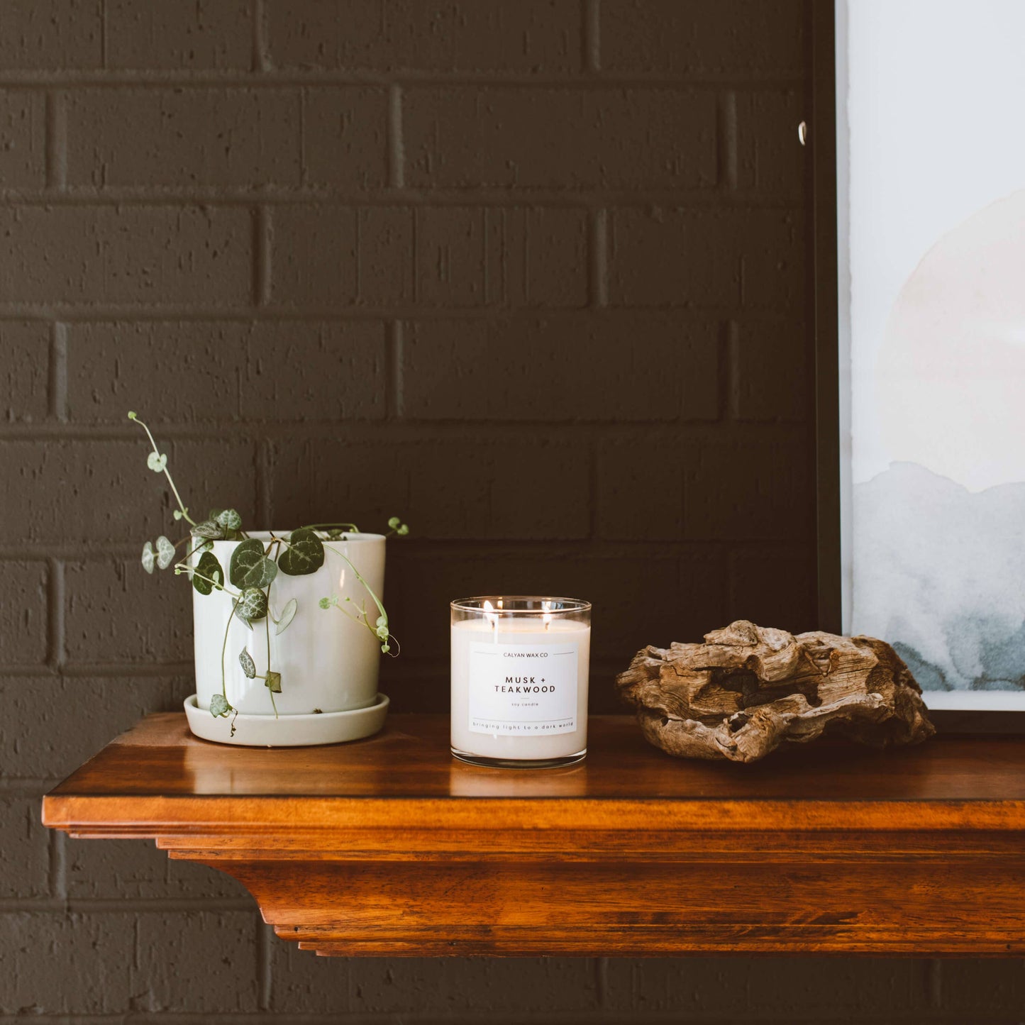 Musk + Teakwood Soy Candle