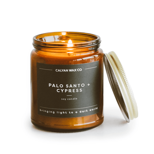 Palo Santo + Cypress - Amber Jar Soy Candle