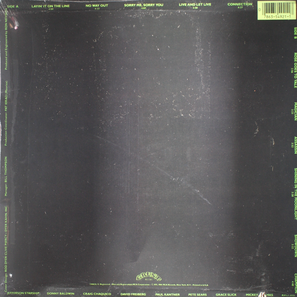 12" Vinyl LP Record - Jefferson Starship - Nuclear Prog Rock