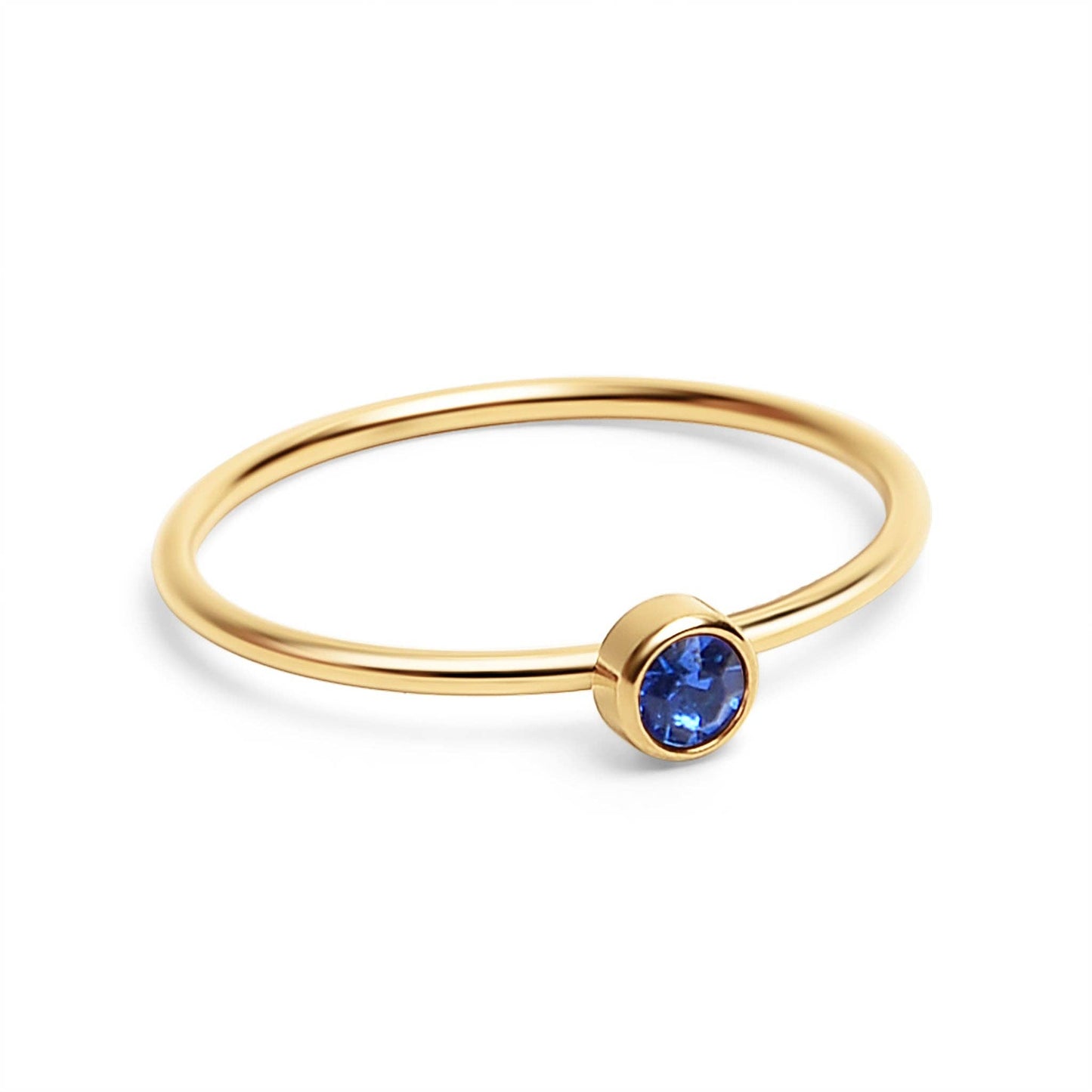 18K Birthstone Stacking Ring