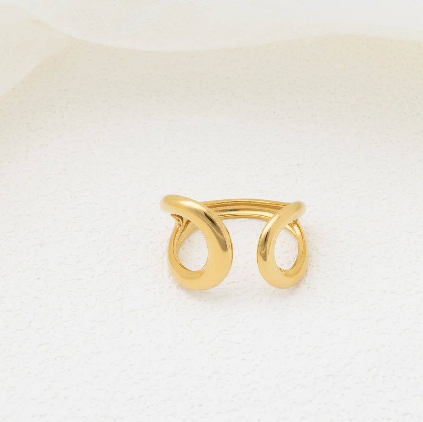 Crescent Cuff Adjustable Ring