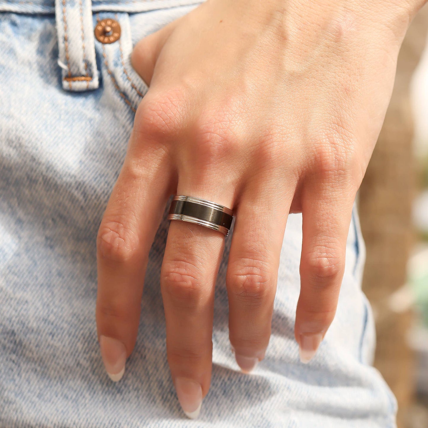 Black Stainless Steel Ring