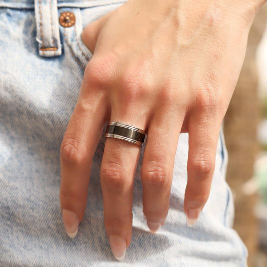 Black Stainless Steel Ring