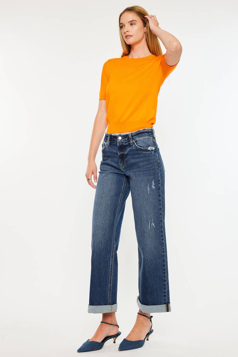 HIGH RISE WIDE LEG JEANS