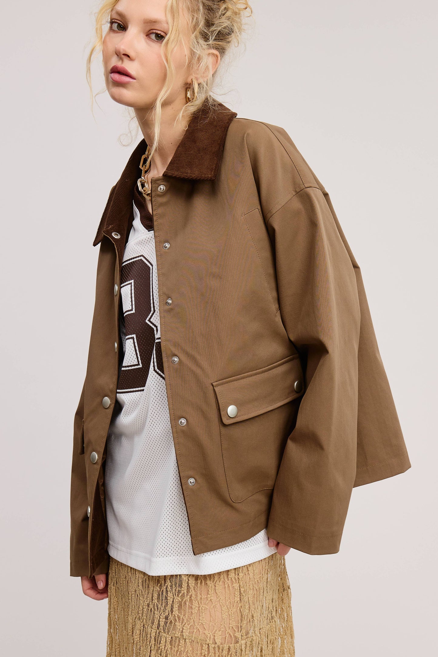 Corduroy Collar Jacket