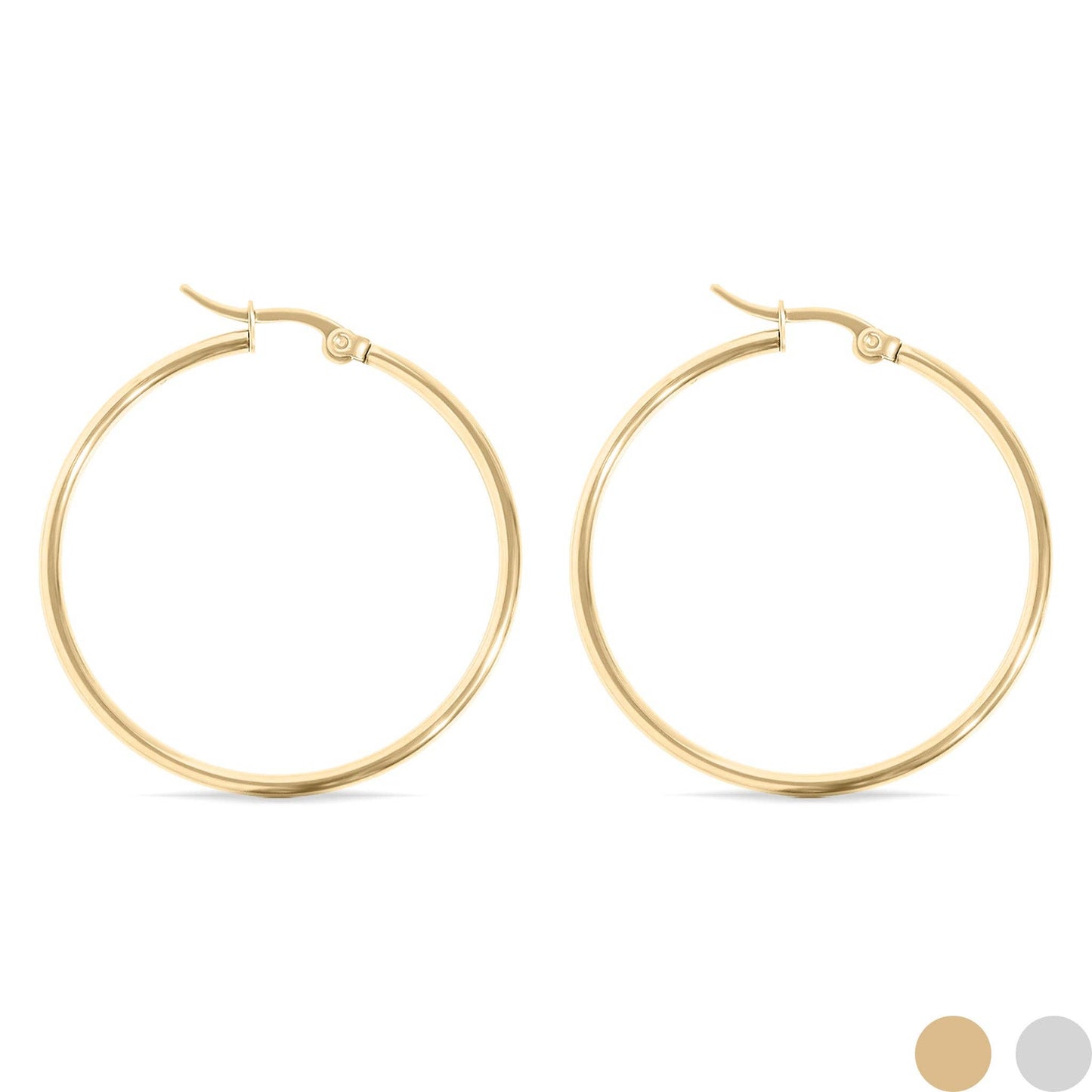 Round Tube Hoop Earrings