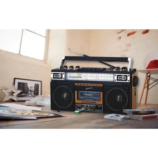 Retro Supersonic BoomBox Bluetooth Radio & MP3