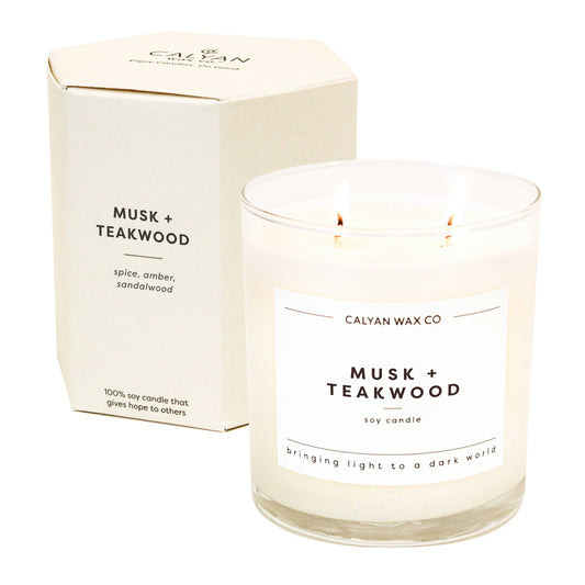 Musk + Teakwood Soy Candle
