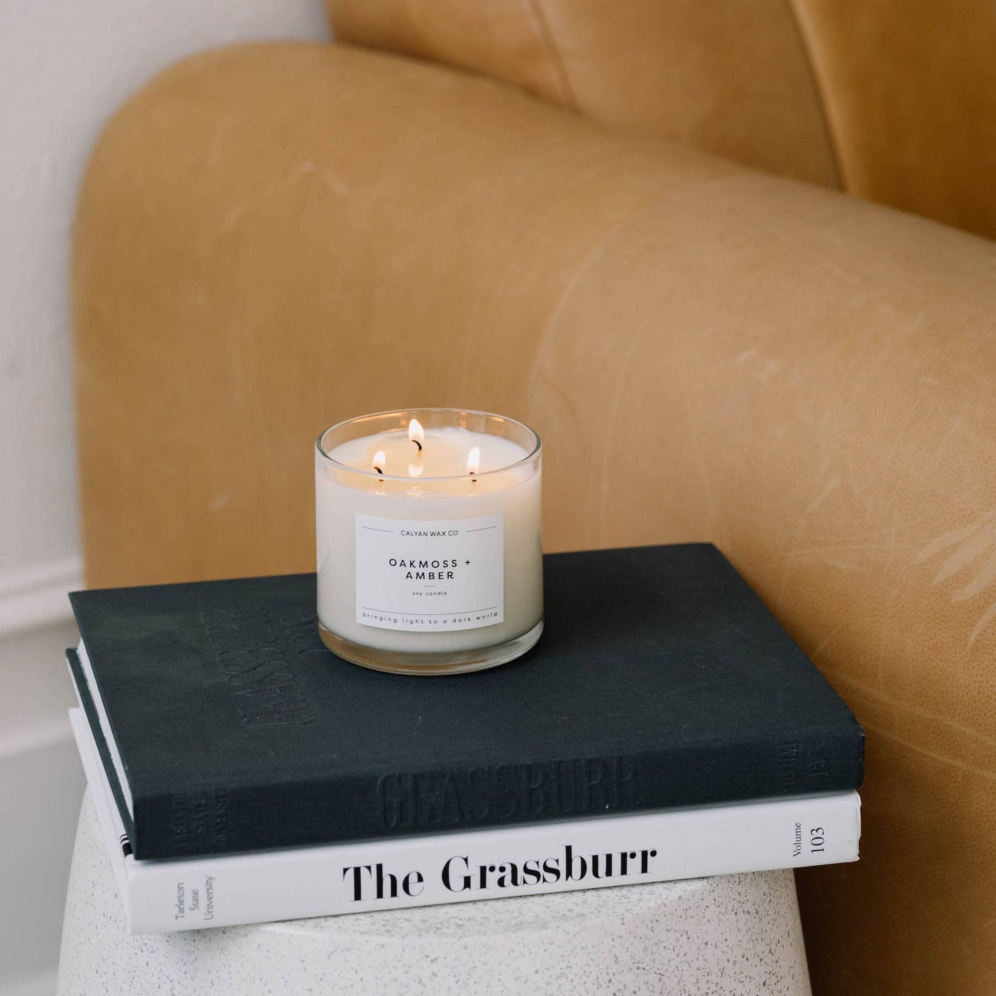 Oakmoss + Amber 3 Wick Candle