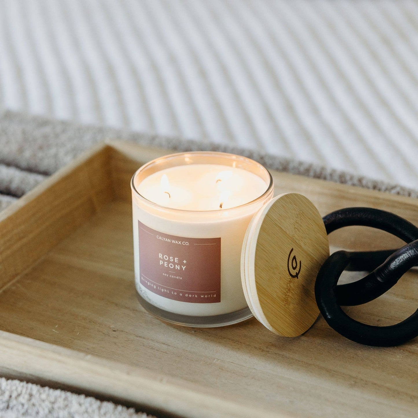 Rose + Peony - 3 Wick Soy Candle