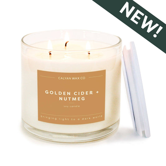 GoldenCider + Nutmeg 3 Wick Candle