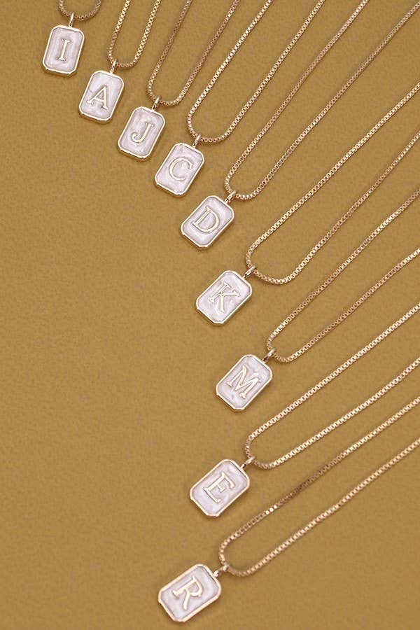 MONOGRAM INITIAL CHARM NECKLACE