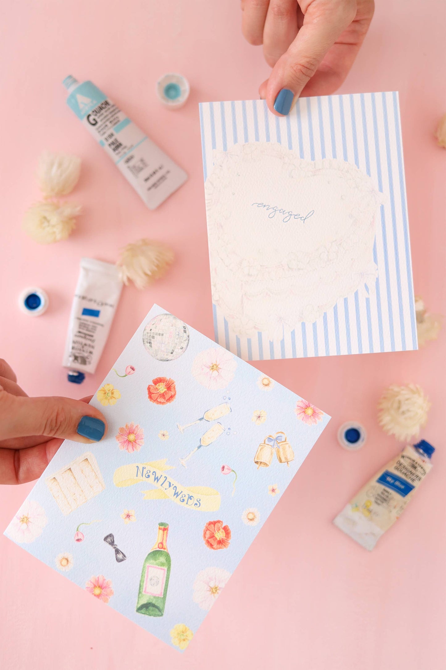 Engaged cake card