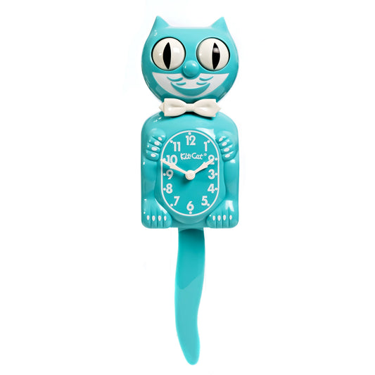 Vibrant Blue Turquoise Kit-Cat Klock
