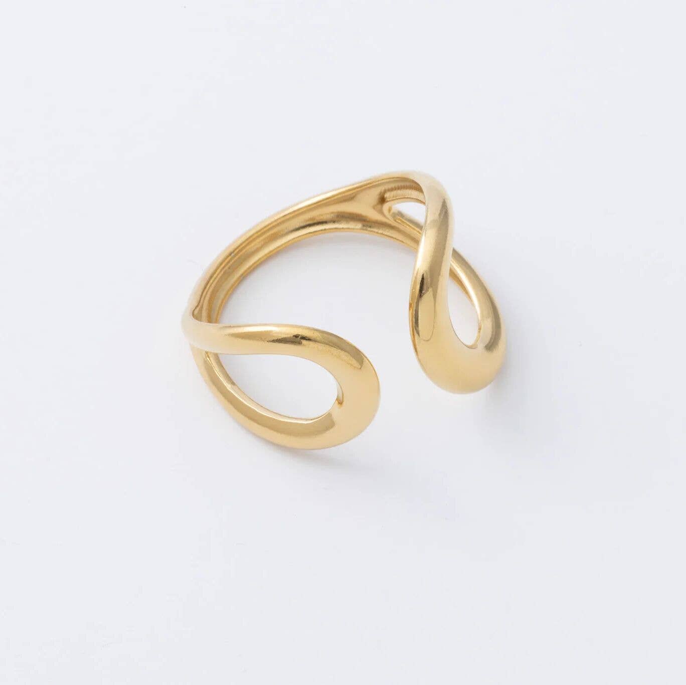 Crescent Cuff Adjustable Ring