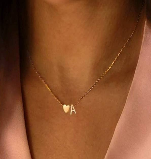18K STAINLESS STEEL INITIAL NECKLACE