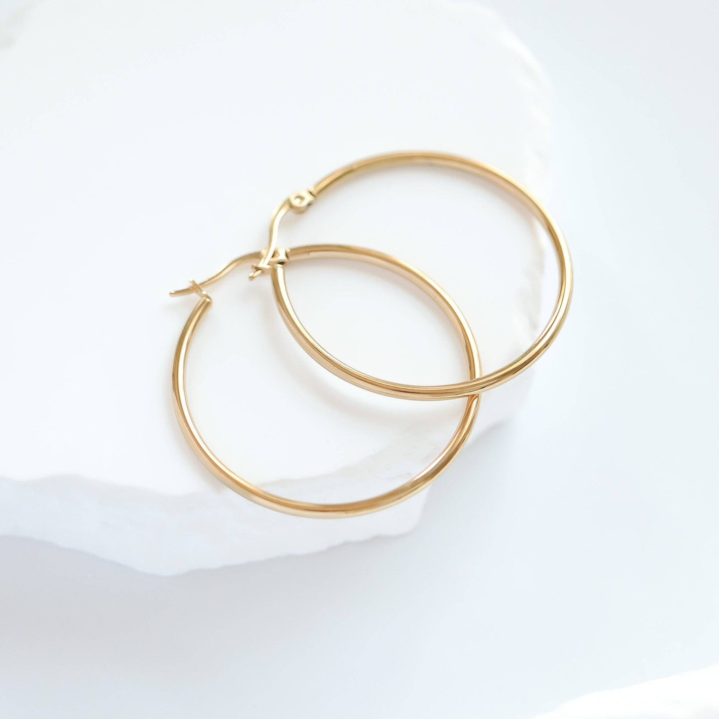 Round Tube Hoop Earrings